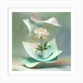 Flower In Paper Art Print