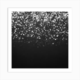 Black And White Glitter Background Art Print