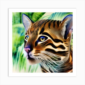 Pretty Wildcat Painting Art Print