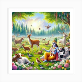 Lord Krishna 1 Art Print