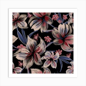 Pink Lilies Art Print