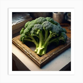 Broccoli In A Frame 3 Art Print