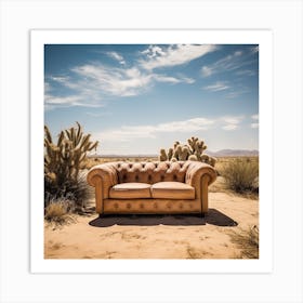 Couch In The Desert Art Print