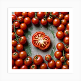 Red Tomatoes In A Circle 2 Art Print