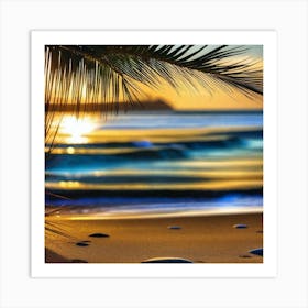 Sunset On The Beach 694 Art Print