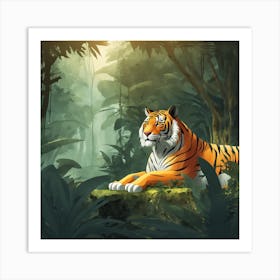 Tiger In The Jungle 31 Art Print