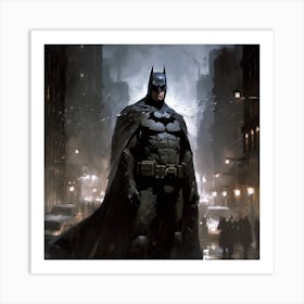 Richardvachtenberg Batman Remaining Solitary In The Midst Of Th C3d1db17 D7e3 488f 9ac1 8185f6acc909 Art Print