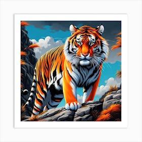 Tiger In The Jungle  Art Print