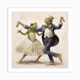 Frog Dance Art Print