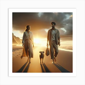 Walking The Dog Art Print