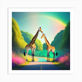 Giraffes Art Print