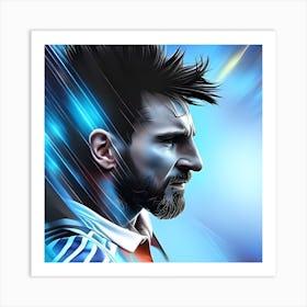 Messi shines in a special way Art Print