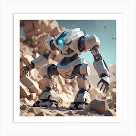 Robot In The Desert 8 Art Print