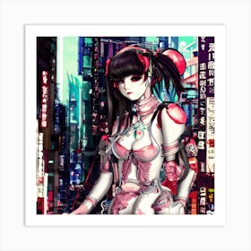 Futuristic Girl 3 Art Print