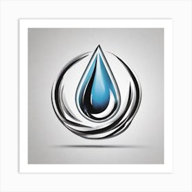 Water Drop Logo Art Print