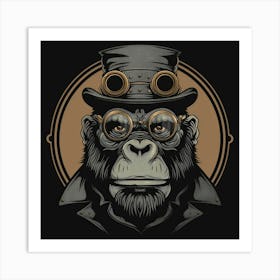 Steampunk Gorilla 19 Art Print