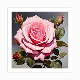 Large rose Art Print