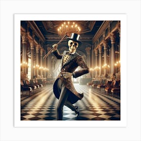 Skeleton Dancer 3 Art Print