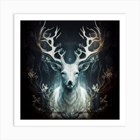 Deer In The Forest Art Print