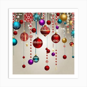 Christmas Ornaments 15 Art Print