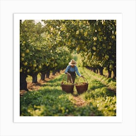 Pear Orchard Art Print