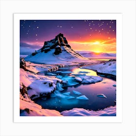 Iceland Sunset Art Print