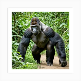 Gorilla In The Forest 2 Art Print