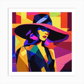 Woman In A Hat 2 Art Print