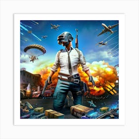 Pubg Video Game Art Print