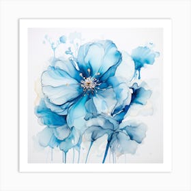 Blue Flowers Art Print