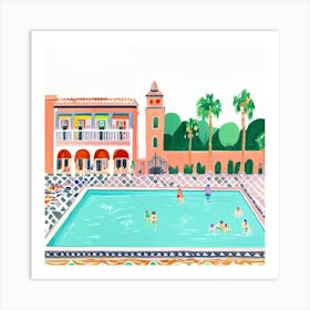 Pool party 1 Art Print