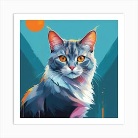 Cat Portrait 3 Art Print