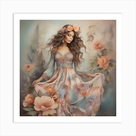 Elegance BOHO Print, optimistic painting Art Print