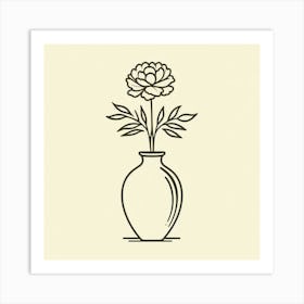 Peony In Vase Art Print