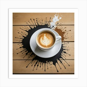 Coffee Splatter 3 Art Print