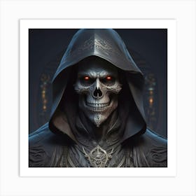 Grim Reaper in the Shadows Art Print