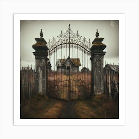 Gate To The Old House Art Print