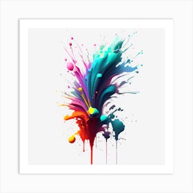 Colorful Paint Splash 1 Art Print