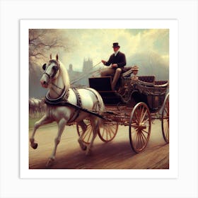 Horse Drawn Carriage 2 Art Print