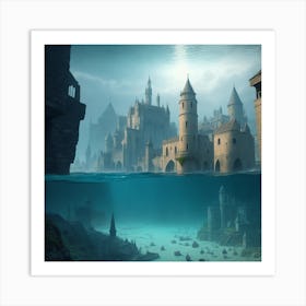 Underwater Castle Art Print