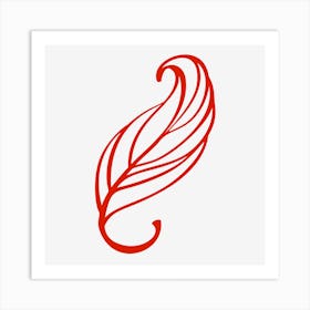 Red Feather Art Print