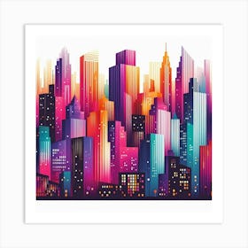 Cityscape Canvas Print Art Print