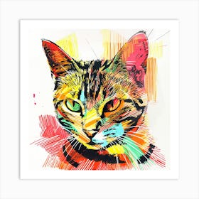 Cat Painting 4 Art Print