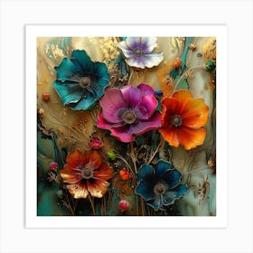 Colorful Flowers 3 Art Print