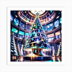 Christmas Tree In A Hall Art Print