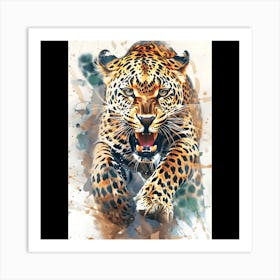 Leopard Painting Art Print