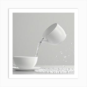 Water Pouring From A Cup Art Print