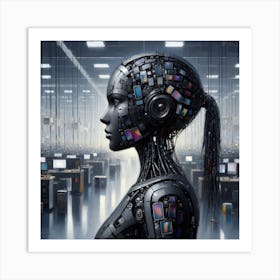 Robot Woman 5 Art Print