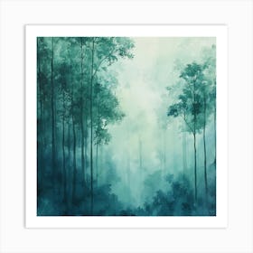 Forest In The Mist Art Print