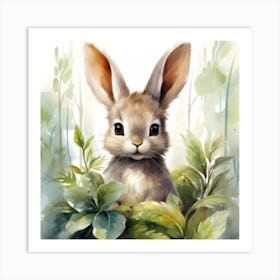 Rabbit In The Woods Art Print